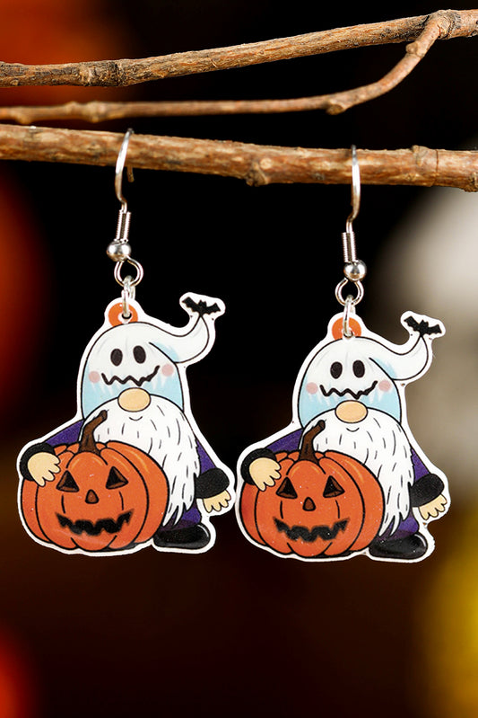 White Dwarf Pumpkin Halloween Hook Earrings